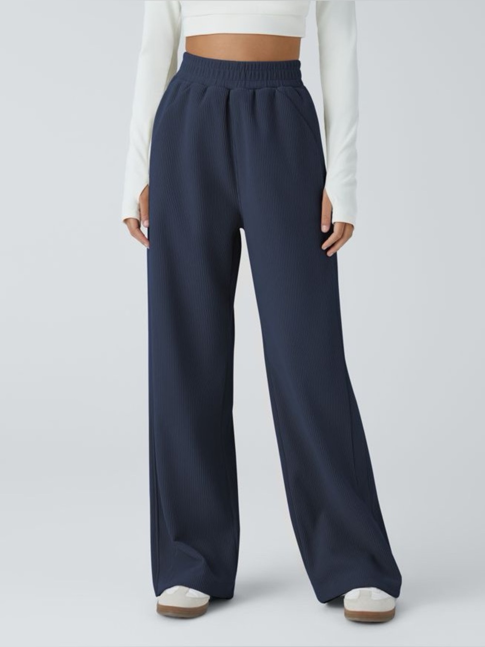 Halara Pocket Straight Leg Baggy Mop Corduroy Casual Pants